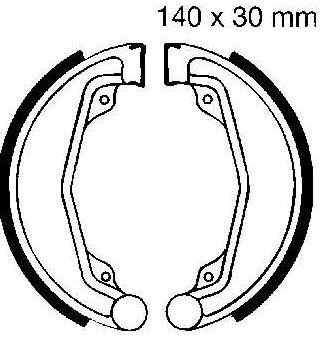 ZAPATAS DE FRENO H309 HONDA CB/CL/SL/VT/XL