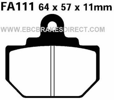 EBC BRAKE PAD SET ORGANIC FA111