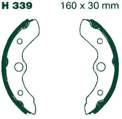 BRAKE SHOE SET H339