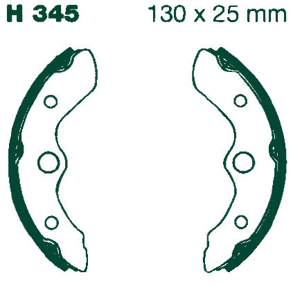 EBC BRAKE SHOE SET H345