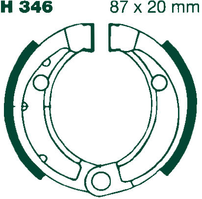 EBC BRAKE SHOE SET H346