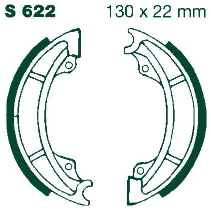 EBC BRAKE SHOE SET S622