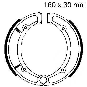 ZAPATAS DE FRENO Y516 YAMAHA XS250/XS400/YFM400/YFM600/YP250