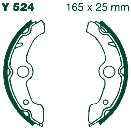EBC BRAKE SHOE SET Y524