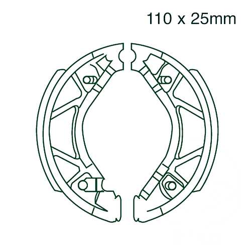 BRAKE SHOE SET Y530 YAMAHA CS/CW/EW/XC/XF/YN